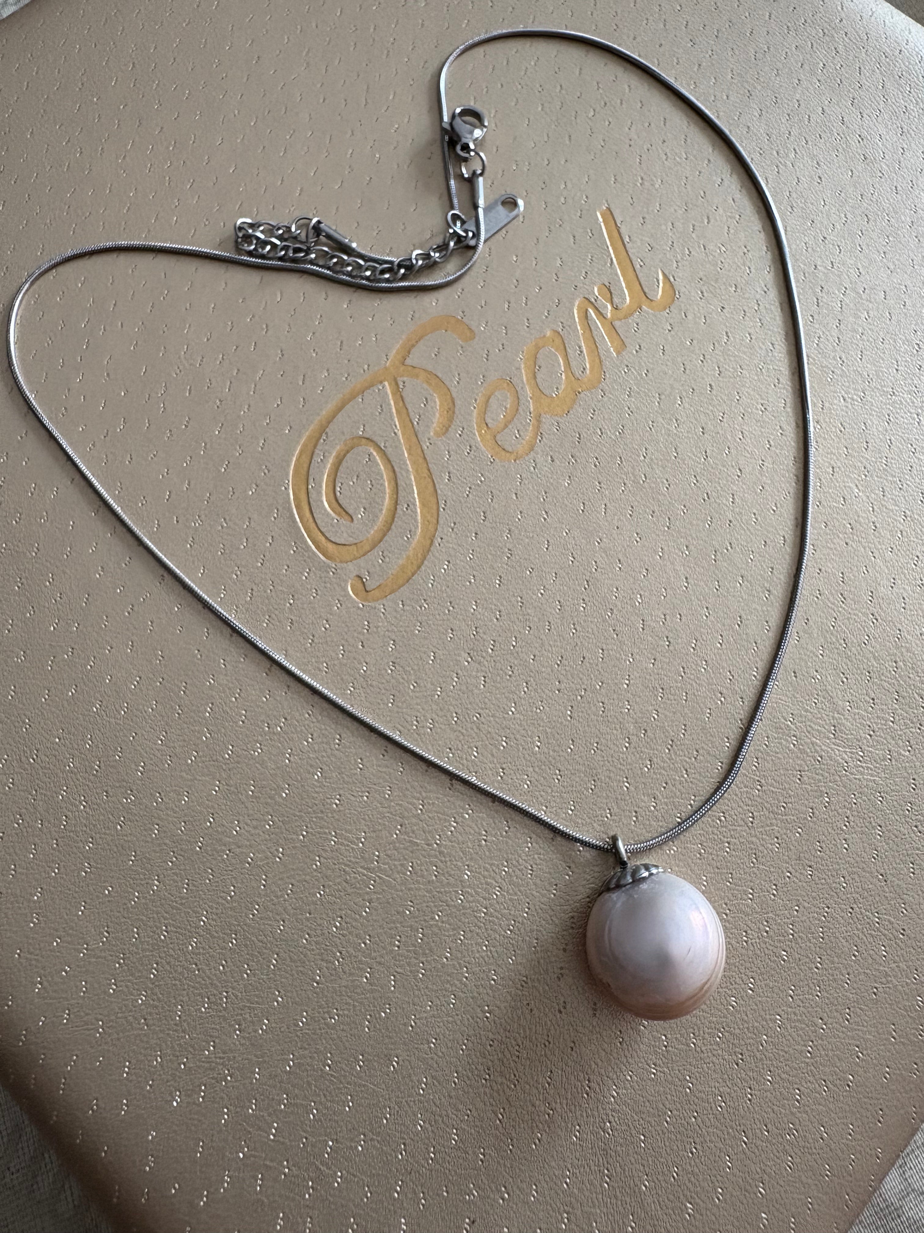 大尺寸車輪形狀珍珠吊墜頸鏈（禾力珍珠時來運轉概念禮品）