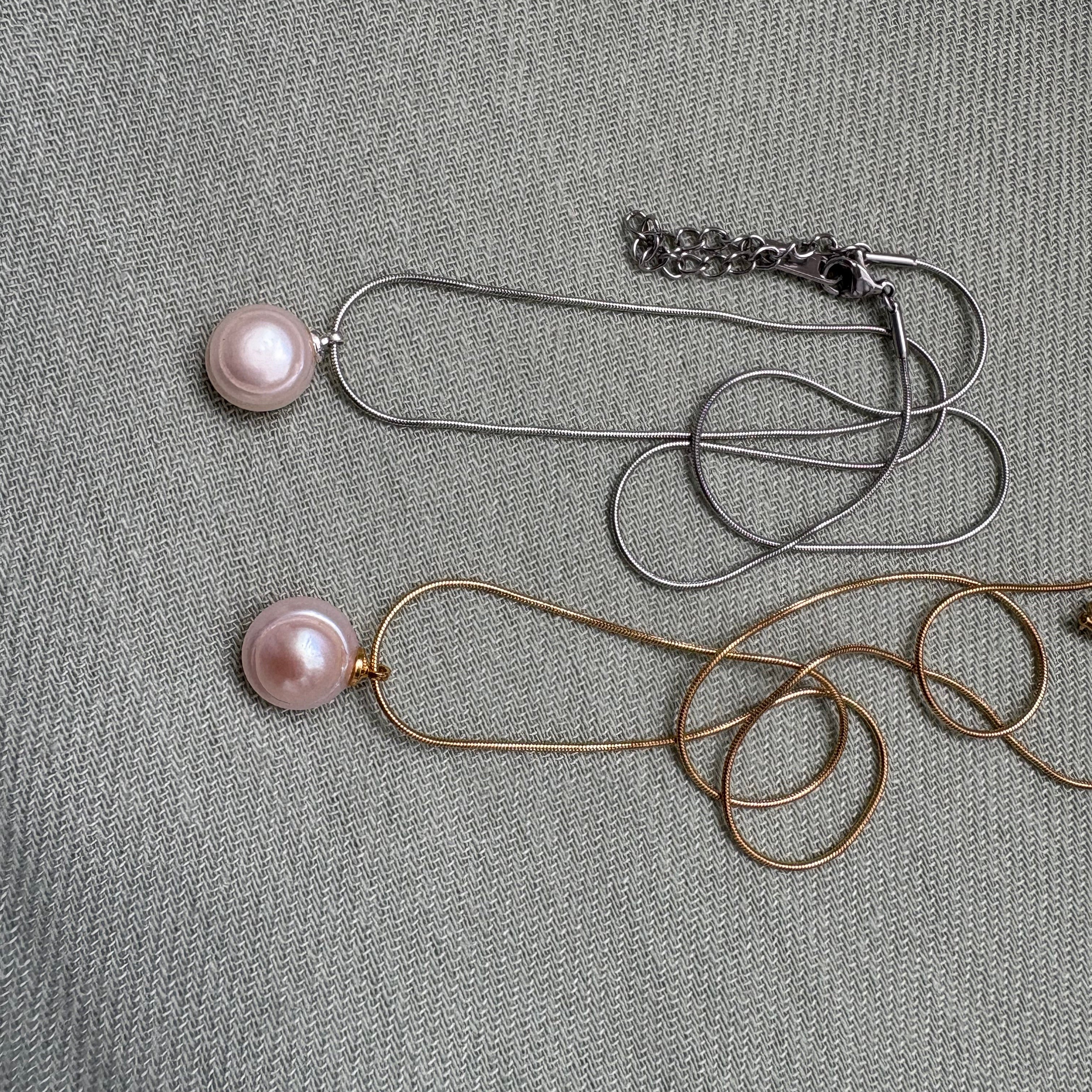 車輪形狀珍珠吊墜頸鏈（禾力珍珠概念禮品,原創作品）