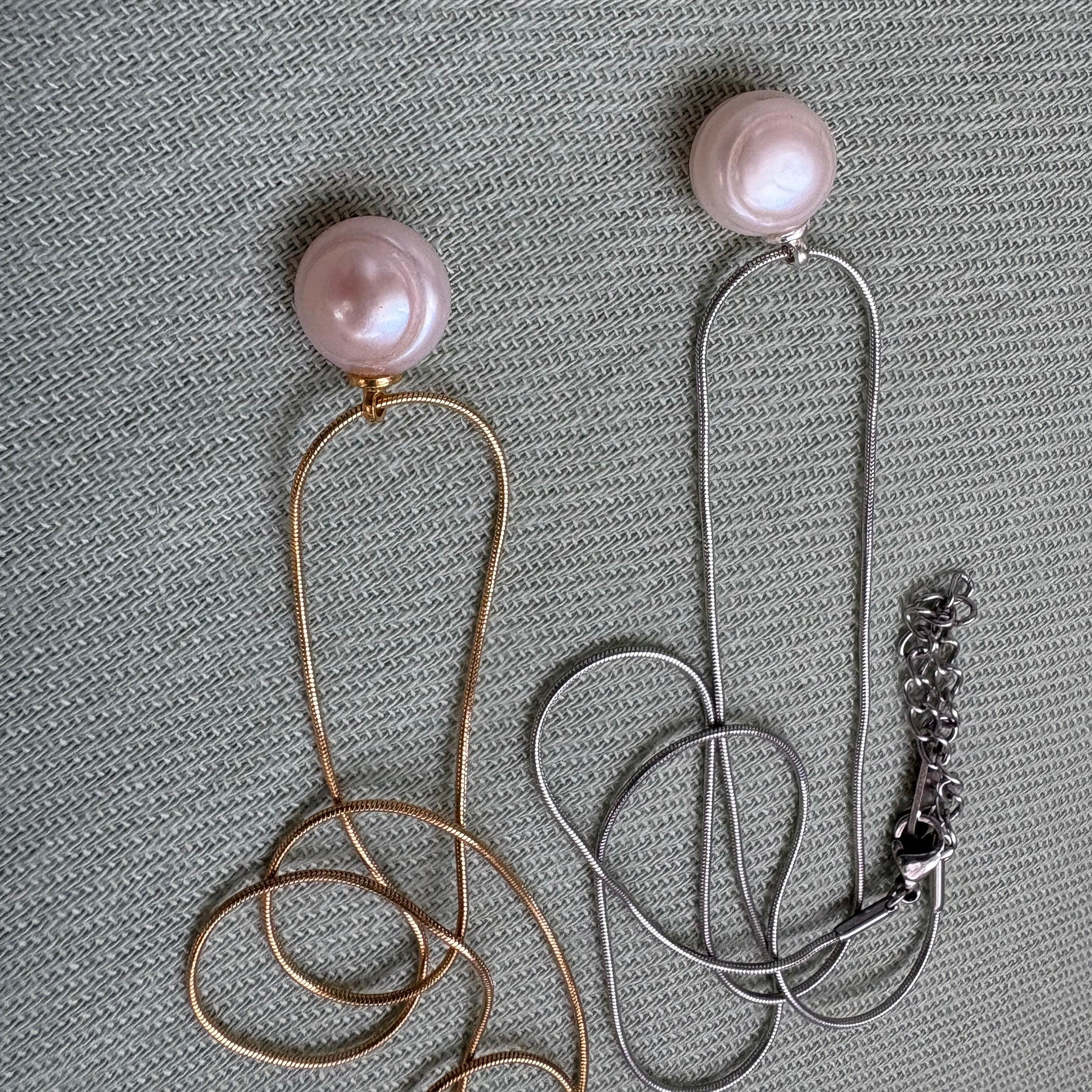 車輪形狀珍珠吊墜頸鏈（禾力珍珠概念禮品,原創作品）